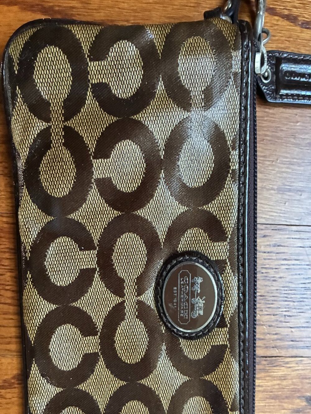 Brown Coach Wristlet